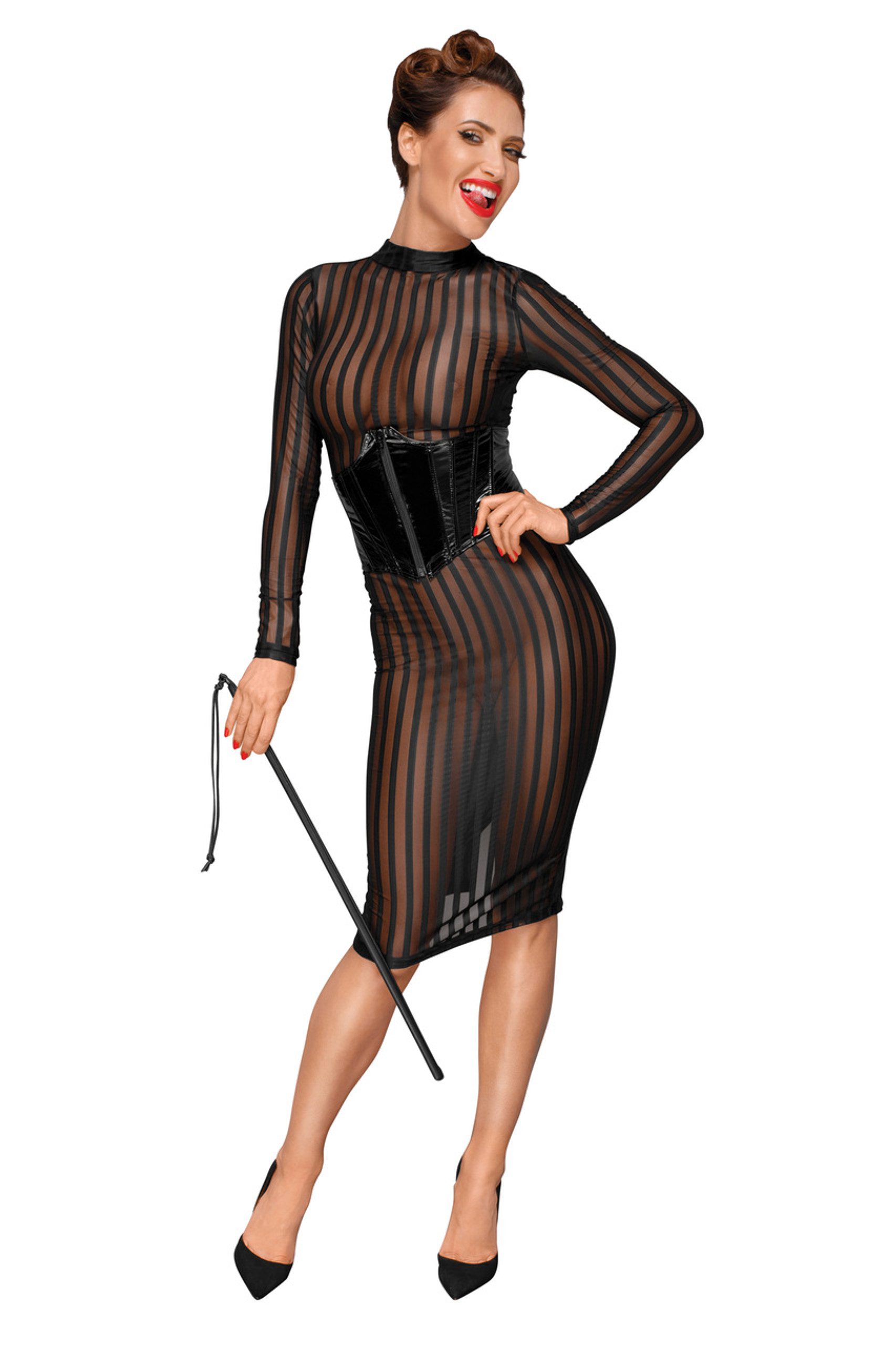 Noir Handmade PVC Korsett mit verstellbarer Schnürung auf der Rückseite – Bild 5