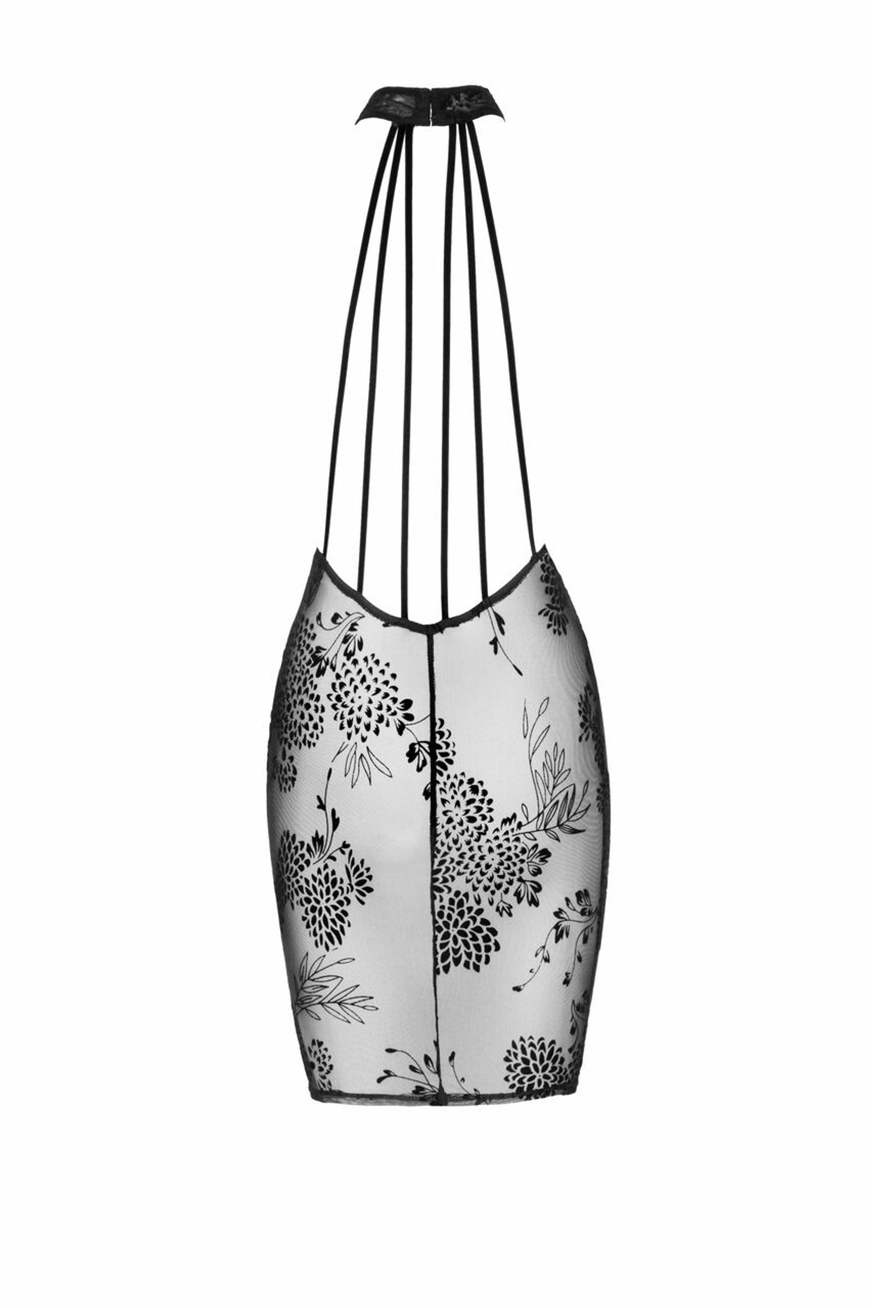 Noir Handmade Midi Tüll Kleid mit Samtbändern auf der Rückseite – Bild 6