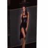 Noir Handmade Powerwetlook Midi Kleid mit Zipper auf der Vorderseite – Bild 7