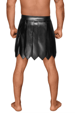 Noir Handmade Ecoleather Gladiator Rock mit PVC Zierfalten – Bild 5