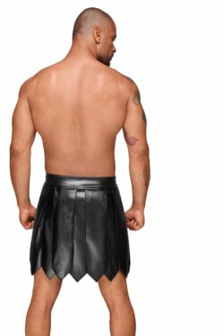Noir Handmade Ecoleather Gladiator Rock mit PVC Zierfalten – Bild 2