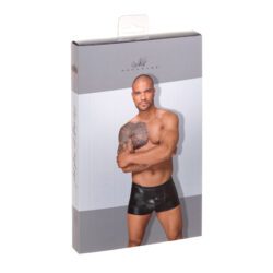 Noir Handmade Powerwetlook Shorts mit dekorativen PVC Zierfalten – Bild 4