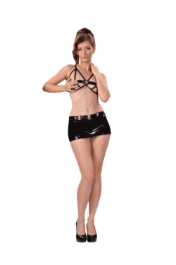 Ledapol Datex figurbetonter Minirock mit edlen Akzenten für einen sexy Look