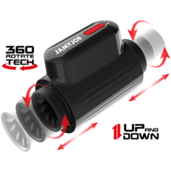 JAMYJOB - VORTEX-STOß- UND 360-DREHBARER TECH-TURBO-MODUS-MASTURBATOR – Bild 3