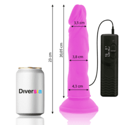 DIVERSIA - FLEXIBLER VIBRATOR LILA 23 CM -O- 4.3 CM – Bild 2