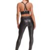 Demoniq schwarze Leggings mit silbernem Reißverschluss BRMaddalena001 – Bild 2