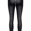 Demoniq schwarze Leggings mit silbernem Reißverschluss BRMaddalena001 – Bild 5
