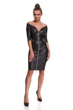 Demoniq – Elegantes schwarzes Kleid mit Reißverschluss – BRMargherita001 – Bild 3