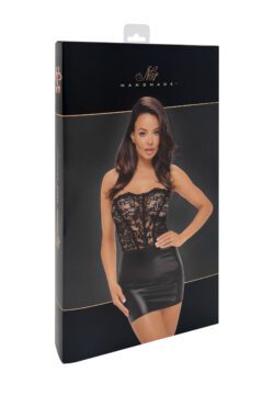 NOIR HANDMADE Solace Spitzen-Corsagen Minikleid F300 Wetlook – Bild 6