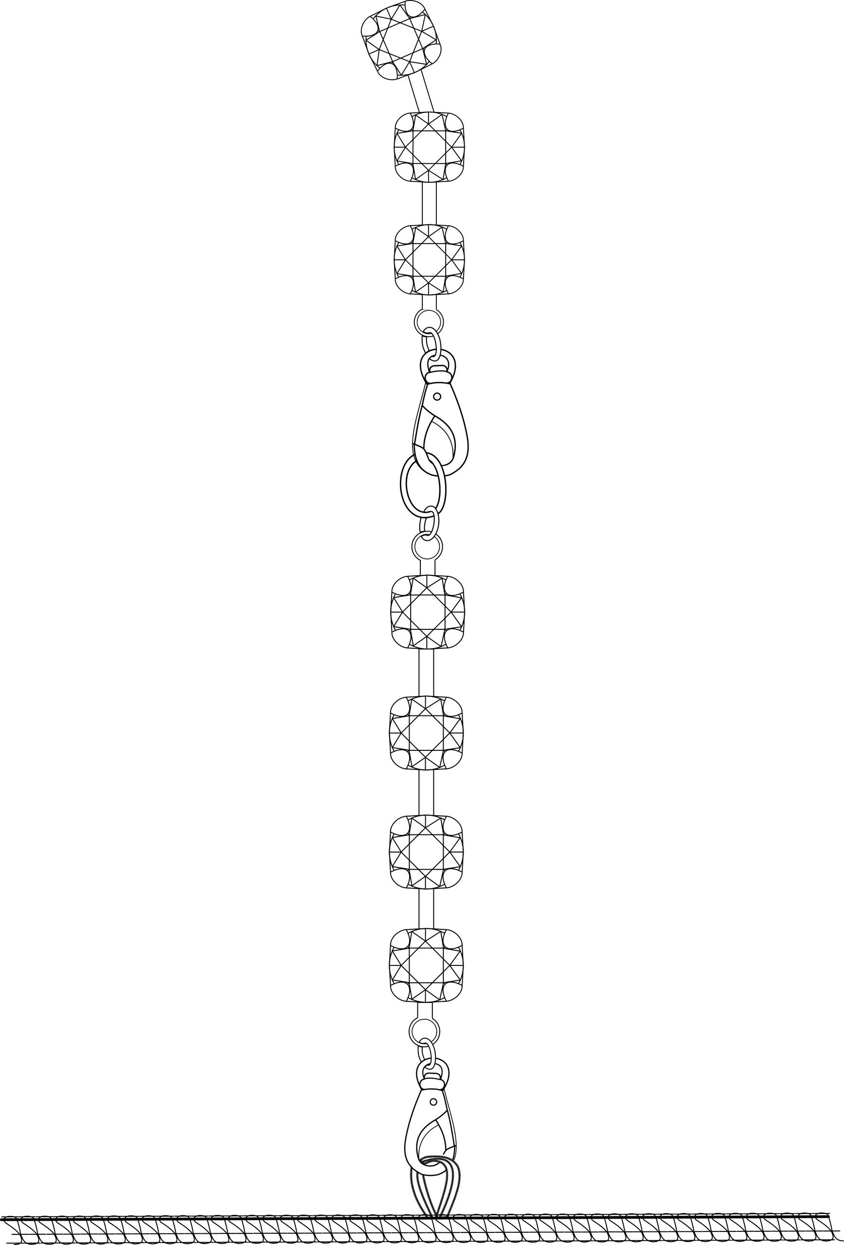 NOIR HANDMADE – F306 Mirage Catsuit mit Schmuck-Rückenkette – Bild 3