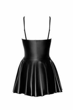 NOIR HANDMADE Dreamer Wetlook Corsage Mini Kleid F308 mit Frontreißverschluss – Bild 8