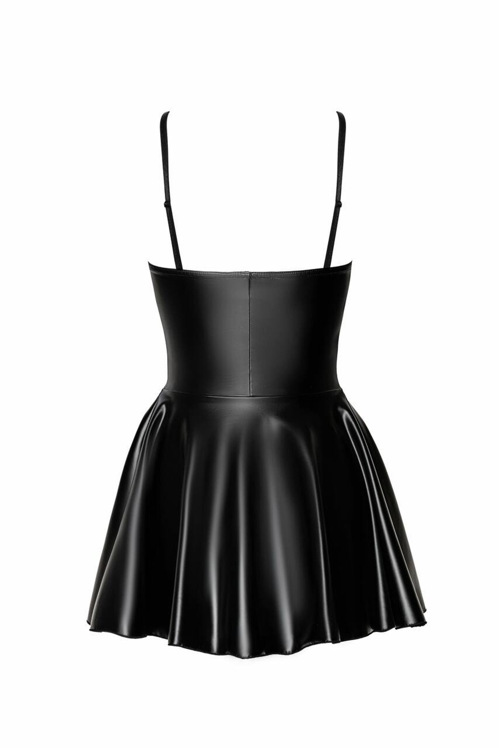 NOIR HANDMADE Dreamer Wetlook Corsage Mini Kleid F308 mit Frontreißverschluss – Bild 8