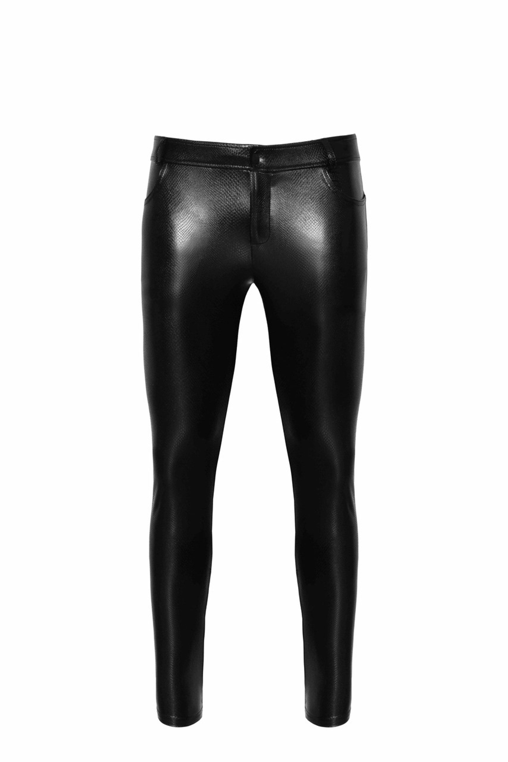 NOIR HANDMADE H067 Schlangen-Wetlook-Hose mit Taschen – Bild 6