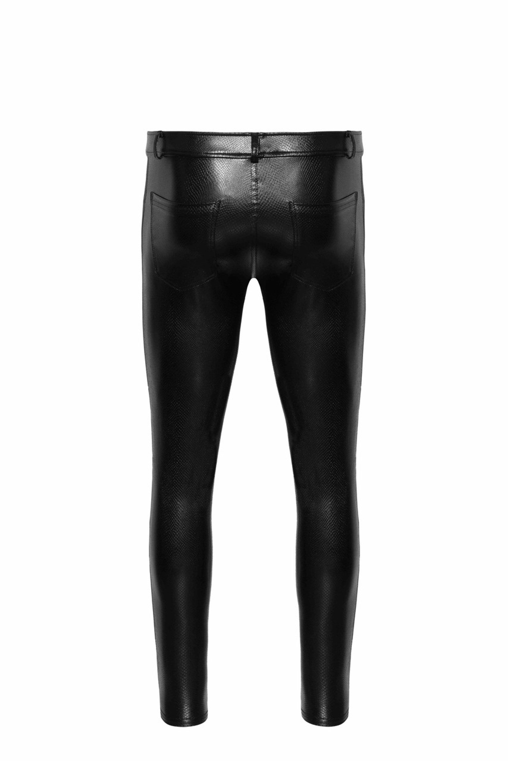 NOIR HANDMADE H067 Schlangen-Wetlook-Hose mit Taschen – Bild 5