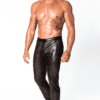 NOIR HANDMADE Herren Mayhem Hose H078 aus perforiertem Wetlook