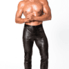 NOIR HANDMADE Herren Mayhem Hose H078 aus perforiertem Wetlook – Bild 5