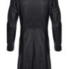 RFP Herren Mantel RMSergio001 – Eleganter schwarzer Wetlook-Trenchcoat im Slim-Fit – Bild 6