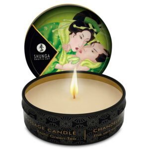SHUNGA - MINI CARESS BY CANDELIGHT MASSAGEKERZE GRÜN TEE 30 ML