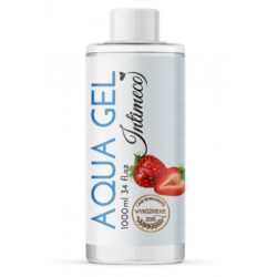 Intimeco Aqua Erdbeere Gel 1000 ml – Aromatisiertes, wasserbasiertes Gleitgel für intime Anwendungen