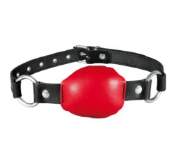 K Opium leder mundknebel rot – gepolstertes BDSM-Gag-Modell