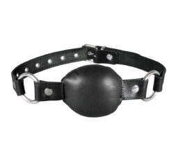 K Opium leder mundknebel schwarz – klassischer BDSM Gag