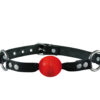 K Opium tpe leder mundknebel rot – hygienischer BDSM-Gag mit Stil