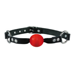 K Opium tpe leder mundknebel rot – hygienischer BDSM-Gag mit Stil