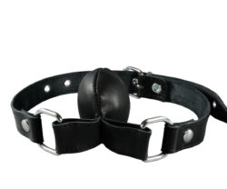 K Opium leder mundknebel innenliegend schwarz – diskreter BDSM-Gag