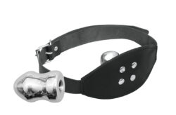 K Opium Ledermundknebel mit Aluminiumdildo innen für intensive Stimulation – Bild 2